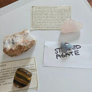 set of four stones with description